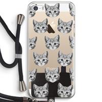 CaseCompany Kitten: iPhone 5 / 5S / SE Transparant Hoesje met koord