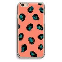 CaseCompany Pink Cheetah: iPhone 6 / 6S Transparant Hoesje