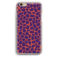 CaseCompany Purple Giraffe: iPhone 6 / 6S Transparant Hoesje