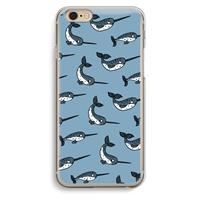 CaseCompany Narwhal: iPhone 6 / 6S Transparant Hoesje