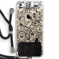 CaseCompany Vexx Black City : iPhone 5 / 5S / SE Transparant Hoesje met koord