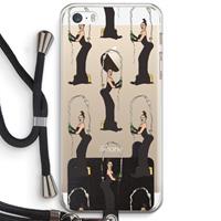 CaseCompany Pop Some Kim: iPhone 5 / 5S / SE Transparant Hoesje met koord