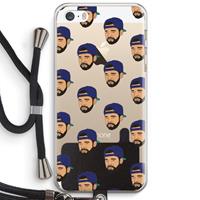 CaseCompany Drake Away: iPhone 5 / 5S / SE Transparant Hoesje met koord