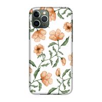 CaseCompany Peachy flowers: Volledig geprint iPhone 11 Pro Hoesje