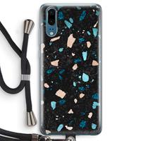 CaseCompany Terrazzo N°11: Huawei P20 Transparant Hoesje met koord