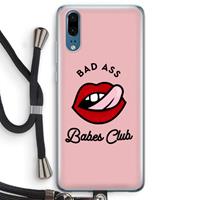 CaseCompany Badass Babes Club: Huawei P20 Transparant Hoesje met koord