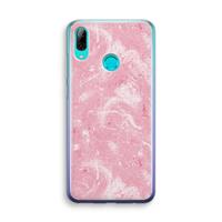 CaseCompany Abstract Painting Pink: Huawei P Smart (2019) Transparant Hoesje