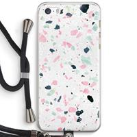 CaseCompany Terrazzo N°3: iPhone 5 / 5S / SE Transparant Hoesje met koord