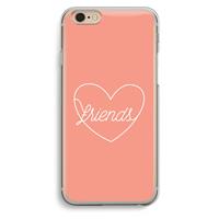 CaseCompany Friends heart: iPhone 6 / 6S Transparant Hoesje