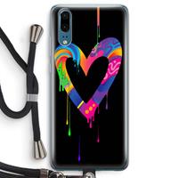 CaseCompany Melts My Heart: Huawei P20 Transparant Hoesje met koord