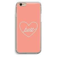 CaseCompany Best heart: iPhone 6 / 6S Transparant Hoesje