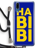 CaseCompany Habibi Blue: Huawei P20 Transparant Hoesje met koord