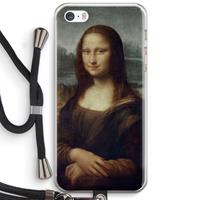 CaseCompany Mona Lisa: iPhone 5 / 5S / SE Transparant Hoesje met koord