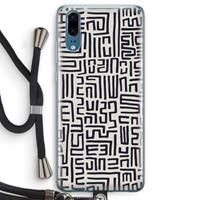 CaseCompany Moroccan Print: Huawei P20 Transparant Hoesje met koord