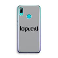 CaseCompany Topvent Grijs Zwart: Huawei P Smart (2019) Transparant Hoesje