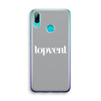 CaseCompany Topvent Grijs Wit: Huawei P Smart (2019) Transparant Hoesje