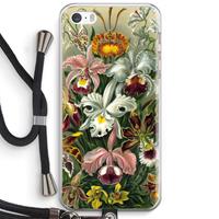 CaseCompany Haeckel Orchidae: iPhone 5 / 5S / SE Transparant Hoesje met koord