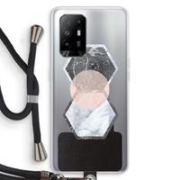 CaseCompany Creatieve toets: Oppo A95 5G Transparant Hoesje met koord