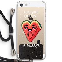 CaseCompany One In A Melon: iPhone 5 / 5S / SE Transparant Hoesje met koord