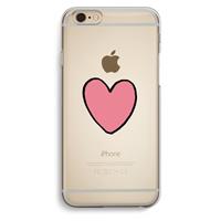 CaseCompany Hartje: iPhone 6 / 6S Transparant Hoesje