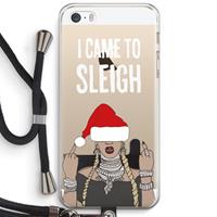 CaseCompany Came To Sleigh: iPhone 5 / 5S / SE Transparant Hoesje met koord