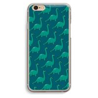 CaseCompany Diplodocus: iPhone 6 / 6S Transparant Hoesje