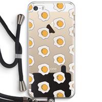 CaseCompany Bacon to my eggs #1: iPhone 5 / 5S / SE Transparant Hoesje met koord