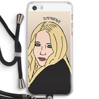 CaseCompany Mary Kate: iPhone 5 / 5S / SE Transparant Hoesje met koord