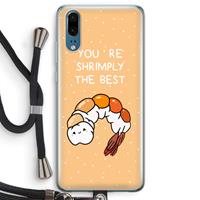 CaseCompany You're Shrimply The Best: Huawei P20 Transparant Hoesje met koord