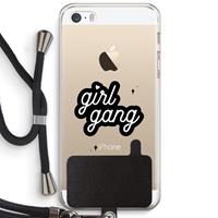 CaseCompany Girl Gang: iPhone 5 / 5S / SE Transparant Hoesje met koord