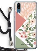 CaseCompany Sweet heaven geometrics: Huawei P20 Transparant Hoesje met koord