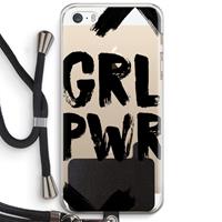 CaseCompany Girl Power #2: iPhone 5 / 5S / SE Transparant Hoesje met koord