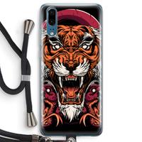 CaseCompany Tiger and Rattlesnakes: Huawei P20 Transparant Hoesje met koord