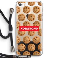 CaseCompany Koekerond: iPhone 5 / 5S / SE Transparant Hoesje met koord