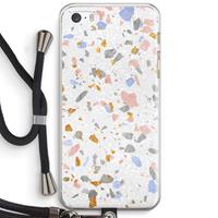 CaseCompany Terrazzo N°8: iPhone 5 / 5S / SE Transparant Hoesje met koord