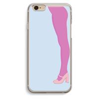 CaseCompany Pink panty: iPhone 6 / 6S Transparant Hoesje