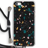 CaseCompany Terrazzo N°10: iPhone 5 / 5S / SE Transparant Hoesje met koord