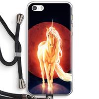 CaseCompany Last Unicorn: iPhone 5 / 5S / SE Transparant Hoesje met koord