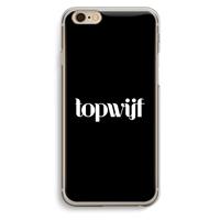 CaseCompany Topwijf Zwart: iPhone 6 / 6S Transparant Hoesje