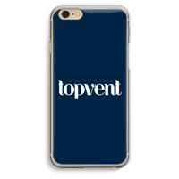 CaseCompany Topvent Navy: iPhone 6 / 6S Transparant Hoesje