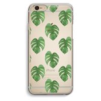 CaseCompany Monstera leaves: iPhone 6 / 6S Transparant Hoesje