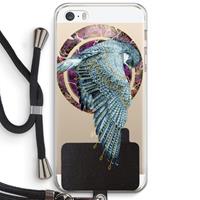 CaseCompany Golden Falcon: iPhone 5 / 5S / SE Transparant Hoesje met koord