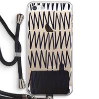 CaseCompany Marrakech Zigzag: iPhone 5 / 5S / SE Transparant Hoesje met koord