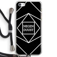 CaseCompany Negenduust geometrisch: iPhone 5 / 5S / SE Transparant Hoesje met koord