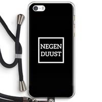 CaseCompany Negenduust black: iPhone 5 / 5S / SE Transparant Hoesje met koord