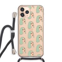 CaseCompany King Kylie: iPhone 11 Pro Max Transparant Hoesje met koord