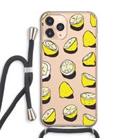 CaseCompany When Life Gives You Lemons...: iPhone 11 Pro Max Transparant Hoesje met koord