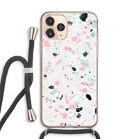 CaseCompany Terrazzo N°3: iPhone 11 Pro Max Transparant Hoesje met koord