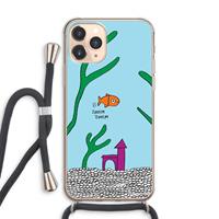 CaseCompany Aquarium: iPhone 11 Pro Max Transparant Hoesje met koord