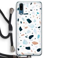 CaseCompany Terrazzo N°13: Huawei P20 Transparant Hoesje met koord